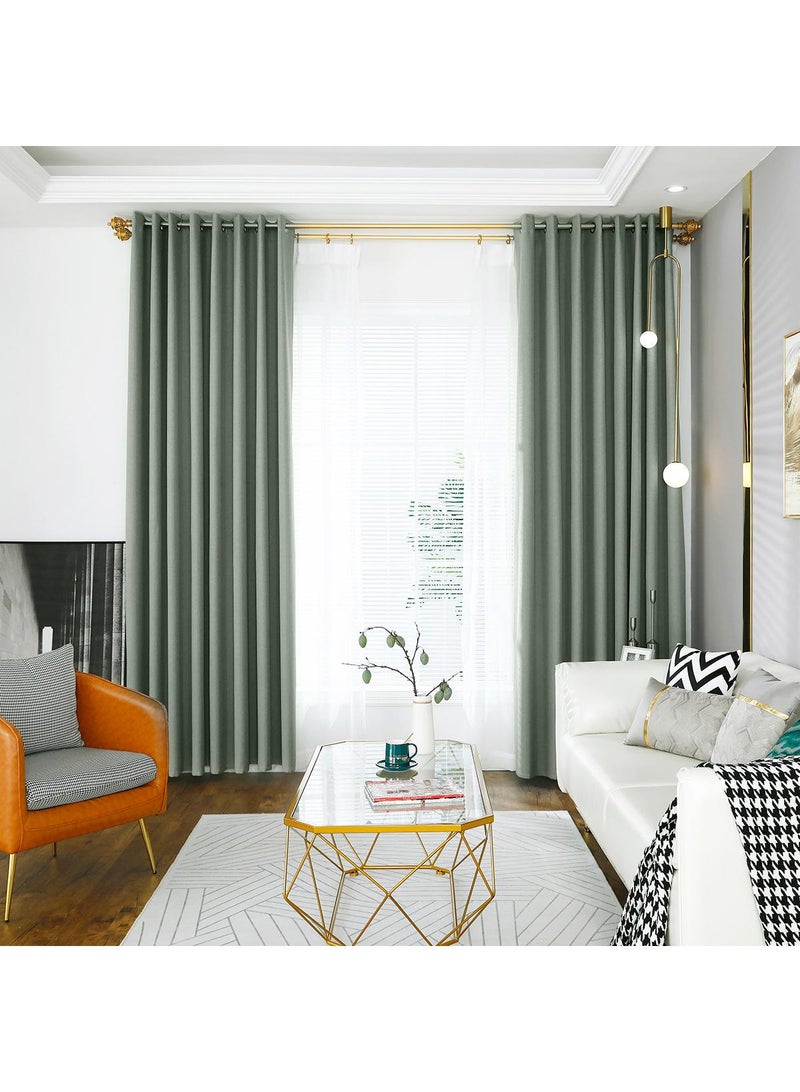 Bluejw ستائر خارجية معتمة من قطعتين باللون الرمادي - Image 1