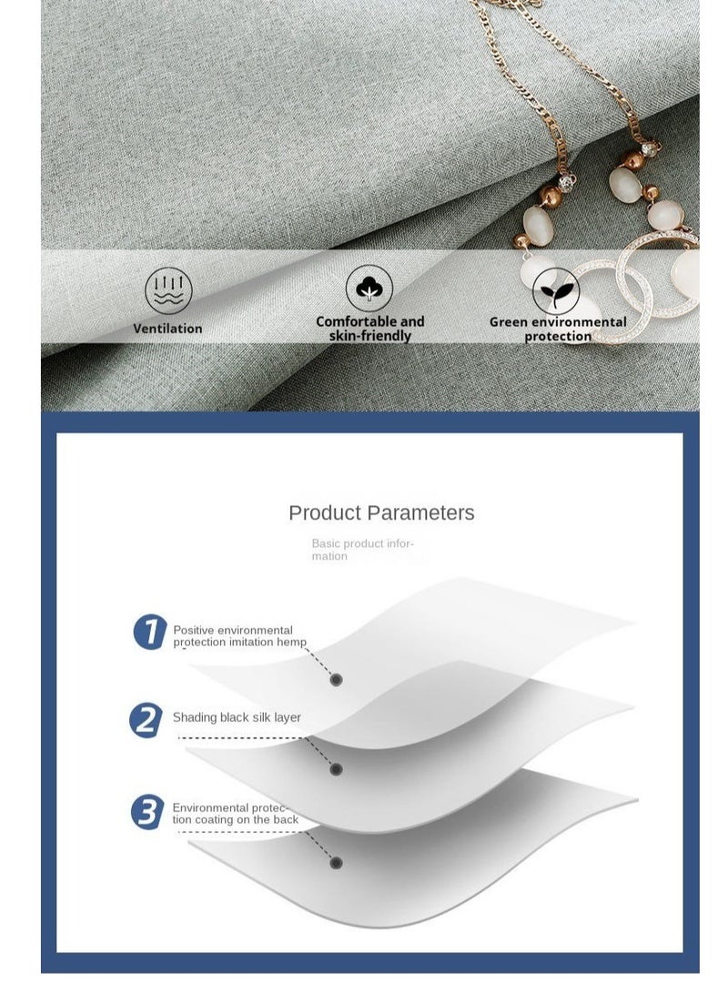 Bluejw ستائر خارجية معتمة من قطعتين باللون الرمادي - Image 2