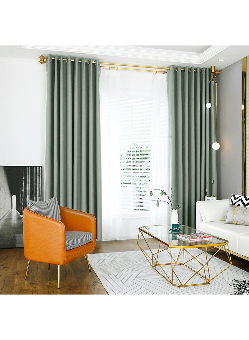 Bluejw ستائر خارجية معتمة من قطعتين باللون الرمادي - Image 5