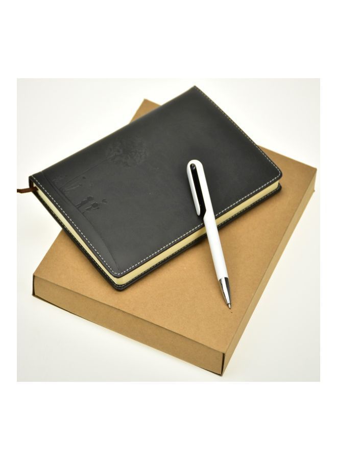 NIBEMINENT Note Book With Ball Pen Set Black/White - Image 2
