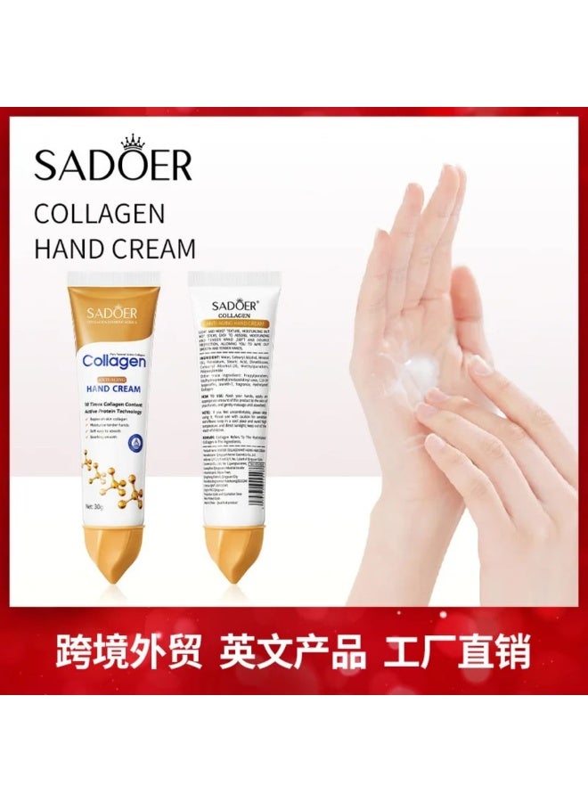 SADOER Collagen Anti Wrinkle Hand Cream, Nourishing Whitening Moisturizing Skin Care Cream, Fast - Image 3