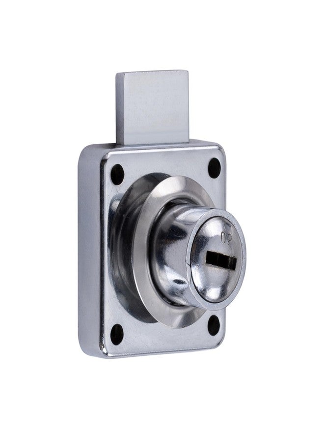 Kunal T-rex Multi Drower Lock Cabinet Lock 2 Brass Ultra Keys Size 23mm Finish Chrome Material Zinc(1-Pcs) - Image 3