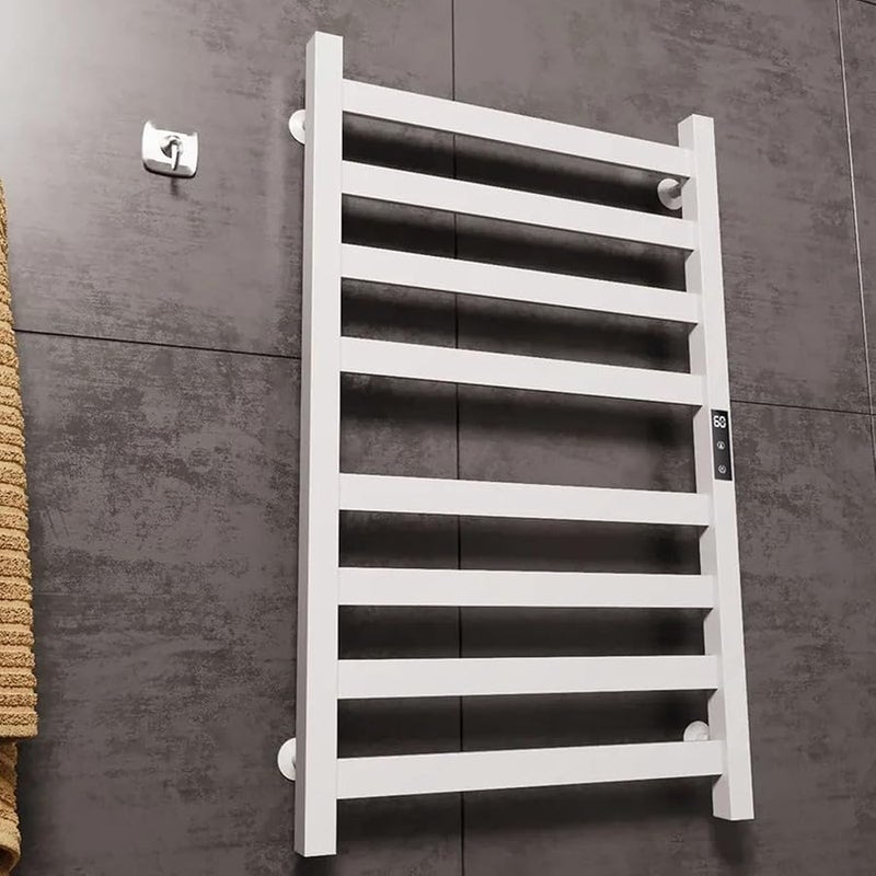 Heated Towel Rack Adjustable Temperature Timer Wall Mounted Aluminum Alloy Towel Warmer US Plug - Image 4