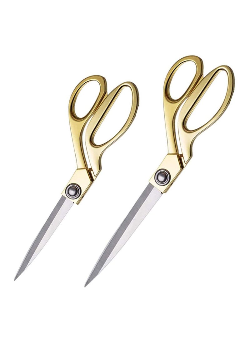 SYOSI 2Pcs Set Of Gold Stainless Steel Sharp Tailor Scissors, Clothing Scissors Barbecue Cut Adjustable Kitchen Scissor Fabric Shears Heavy Duty for Tailoring Sewing, Craft, Household - pzsku/Z158BB1DBB74A2A9DFA00Z/45/_/1721554938/1567a0ec-4b34-489f-9513-1ba1549528e1