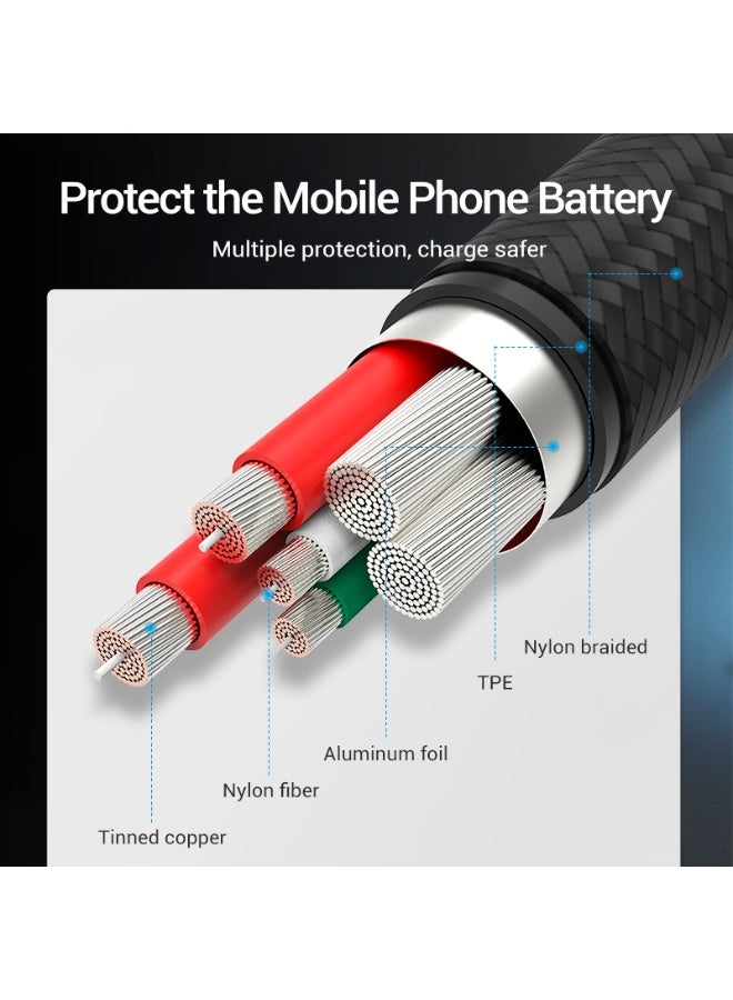 VENTION USB-C to USB 2.0-A Fast Charging Cable 1M Gray Aluminum Alloy Type Model - Image 3