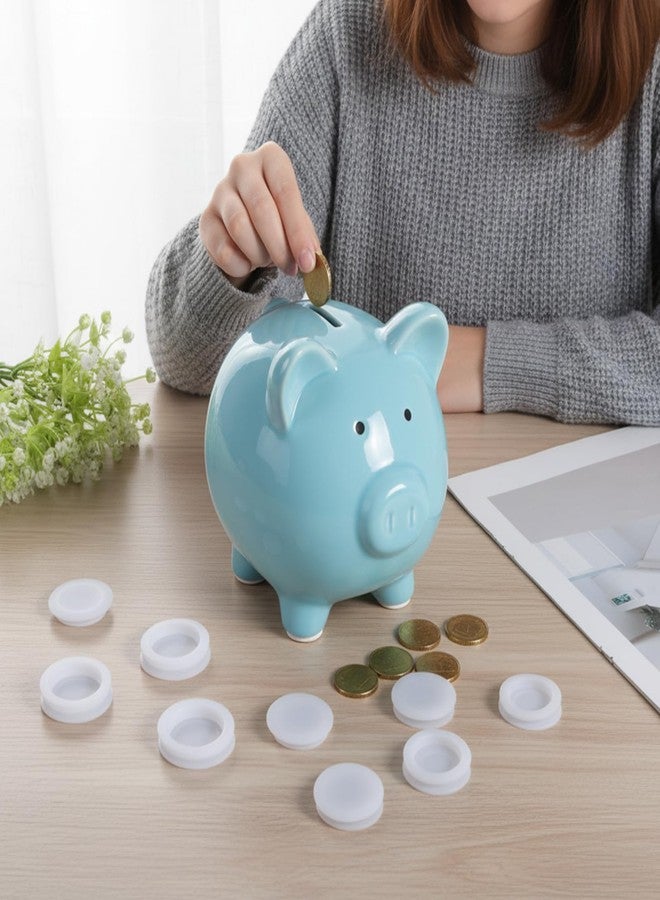 Psiriol 20 Pieces Piggy Bank Stopper, White Silicone Savings Box Bottom Plug, Replacement Saving Box Plug Hole Cover for Coin Jar Accessories 37mm, 38mm, 40mm, 42mm, 50mm - Image 4