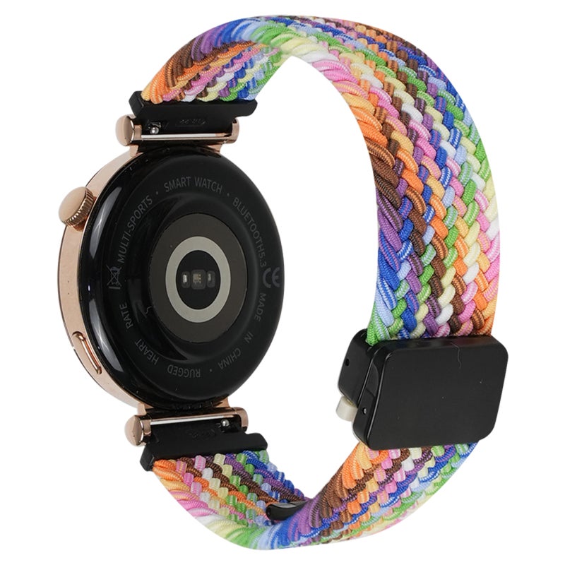 S-TOP For Garmin Vivomove 3S 18mm Magnetic Buckle Braided Watch Band(Colorful) - Image 2