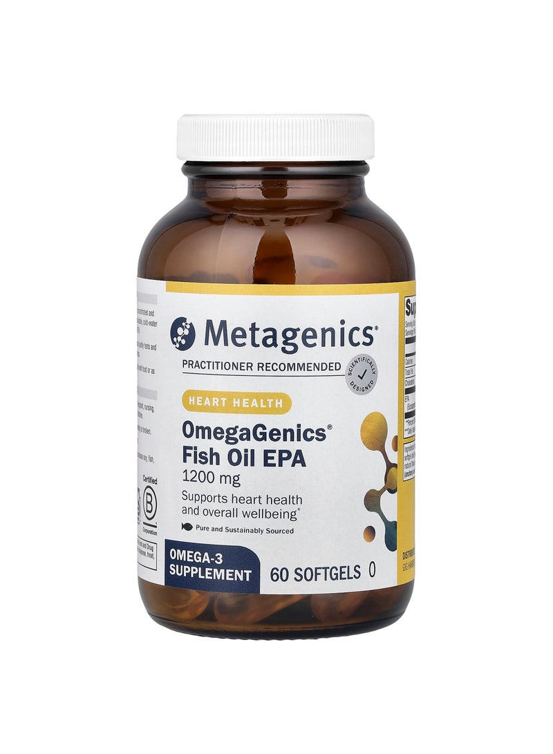 Metagenics OmegaGenics®, Fish Oil EPA, 1,200 mg, 60 Softgels