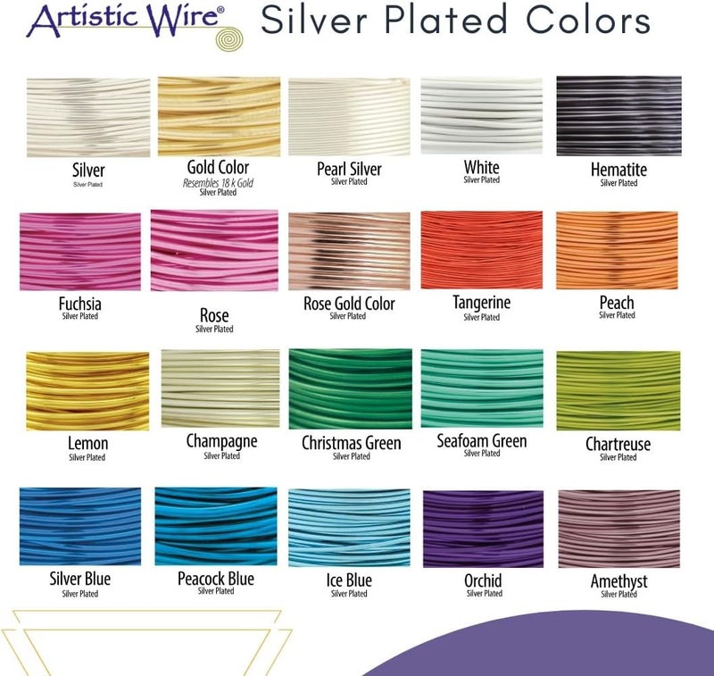 Artistic Wire 26 Gauge Silver Plated Tarnish Resistant Copper Craft Jewelry Wrapping Wire - 15 Yards - Image 4
