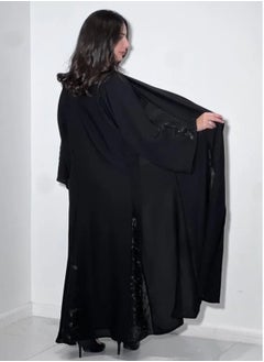 Black Embroidered  Abaya with Elegant Detailing & Wide Flowing Cut | Sophisticated Design for Formal and Everyday Wear | Premium Fabric & Multiple Sizes Available