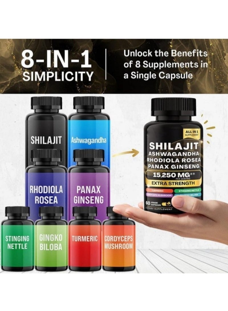 Shilajit RX 2 Bottle Herbal Energy Matrix | 9000MG Himalayan Shilajit + Sixfold Extracts, New Experience of Revitalizing Body and Mind（Packaging may vary） - Image 5