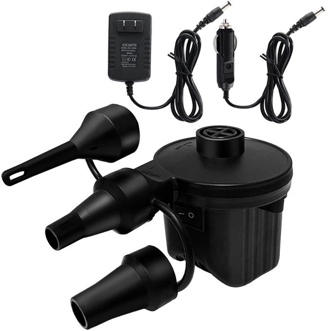 INFLATABLE BED PUMP ELECTRIC AIR PUMP100 GALLONMIN FOR AIR MATTRESS BEDS INFLATABLE SWIMMING POOLS SWIMMING RINGAC110240VDC12V