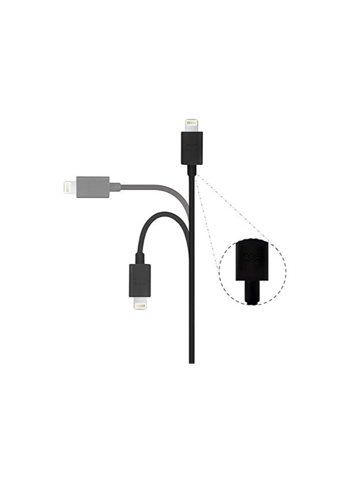 erorex - 1.2 Meter Lightning to USB Fast Charging and Syncing Cable with Over Charging Protecting for iPhone 13, Linkmate-LT Black - Image 1