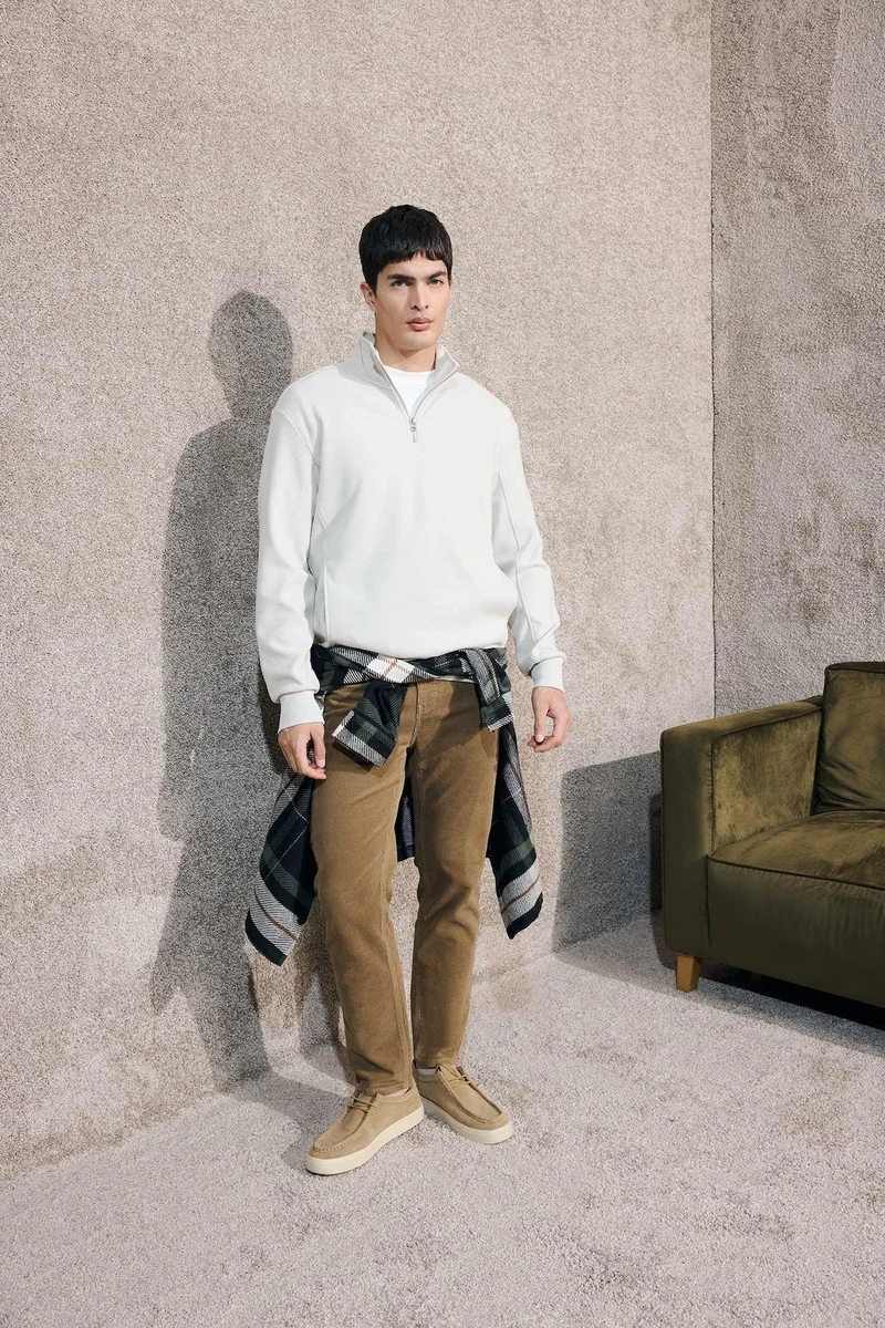 Regular Fit Velvet Trousers