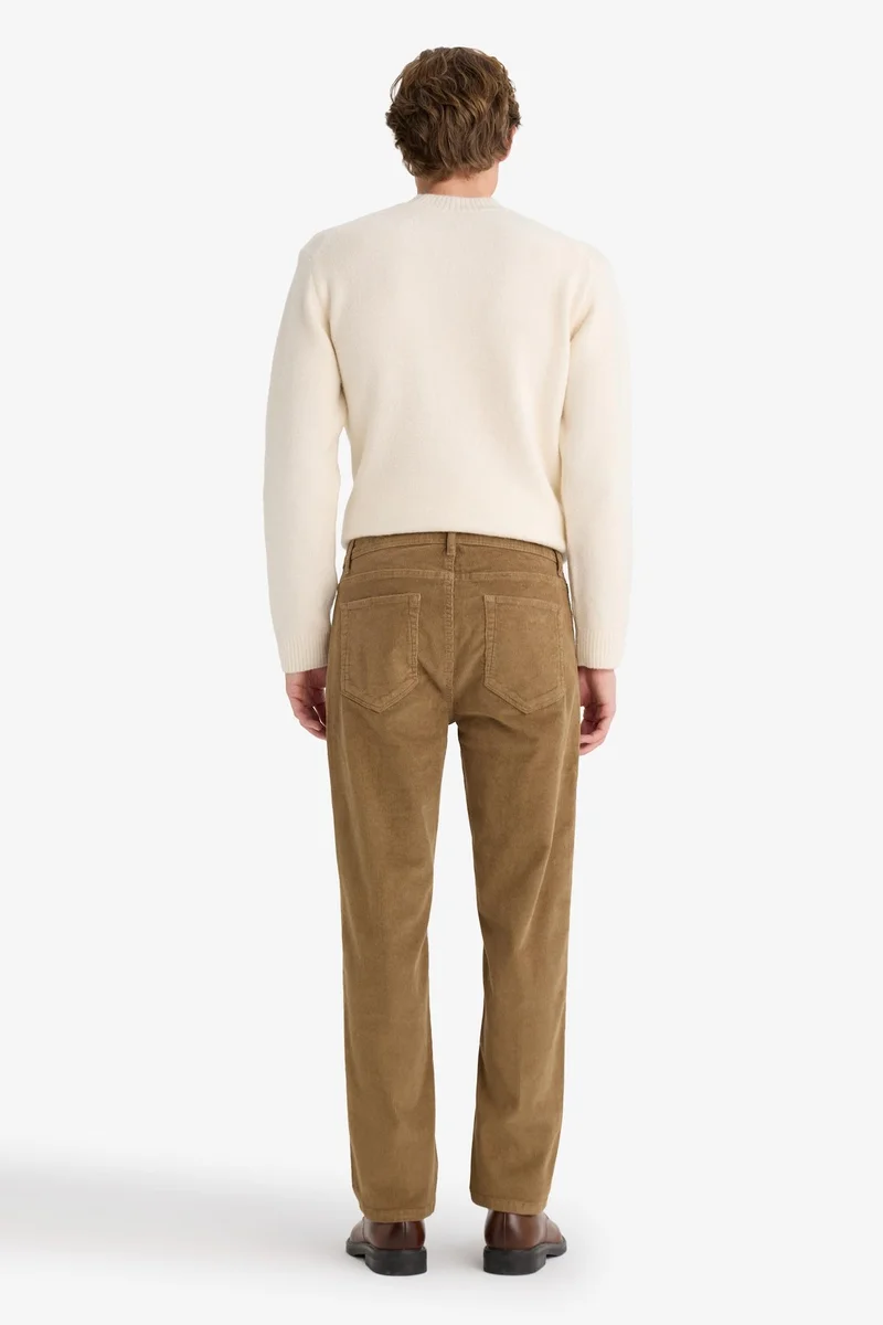 Defacto  Regular Fit Velvet Trousers for Men | Best Price UAE