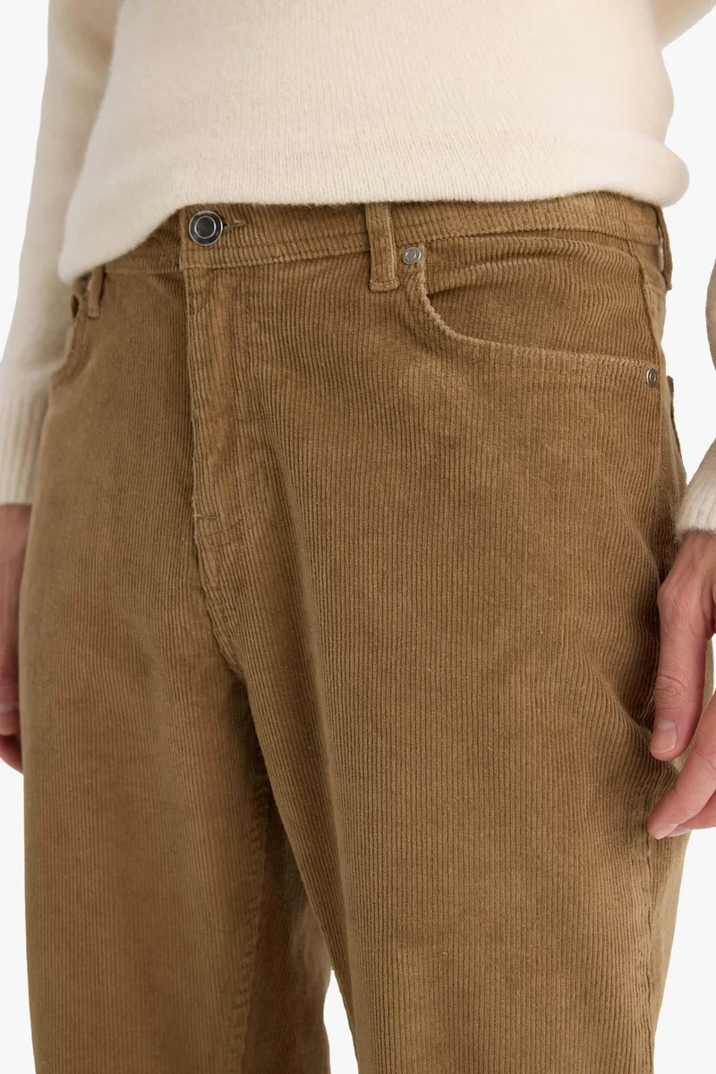 Defacto  Regular Fit Velvet Trousers for Men | Best Price UAE