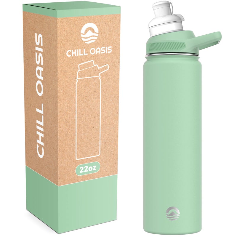 Chill Oasis Water Bottle | Compatible With Popular Flavor Cartridges | BPA Free, Leak Proof, Double-Walled Vacuum Insulated Stainless Steel, and Dishwasher Safe | Cold for 24 Hours - Image 1