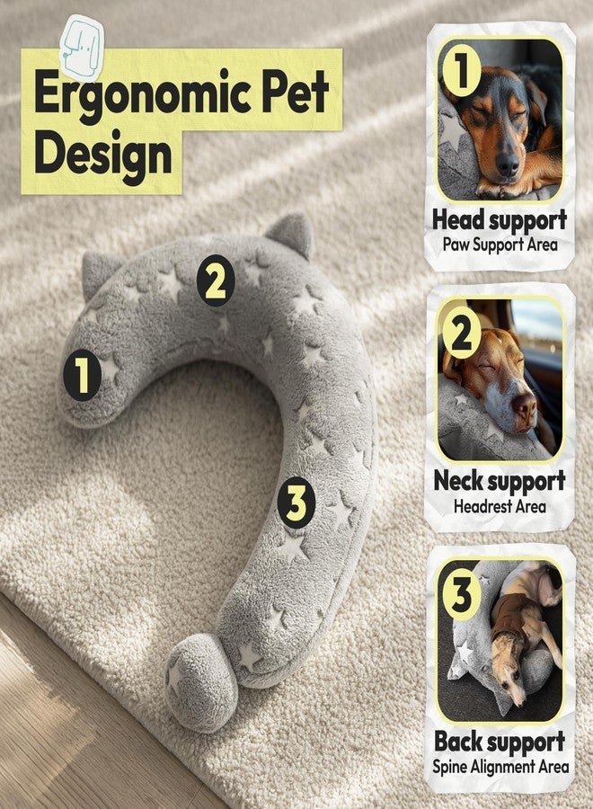 POMESEA Dog Calming Pillow, Glow in The Dark Dog Put Head on, Soft Question Mark Pillows for Dogs, Kids, Adults, Washable Dog Bed Pillow, Cozy Dog Body Pillow Gifts (M Glow Gray) - Image 2