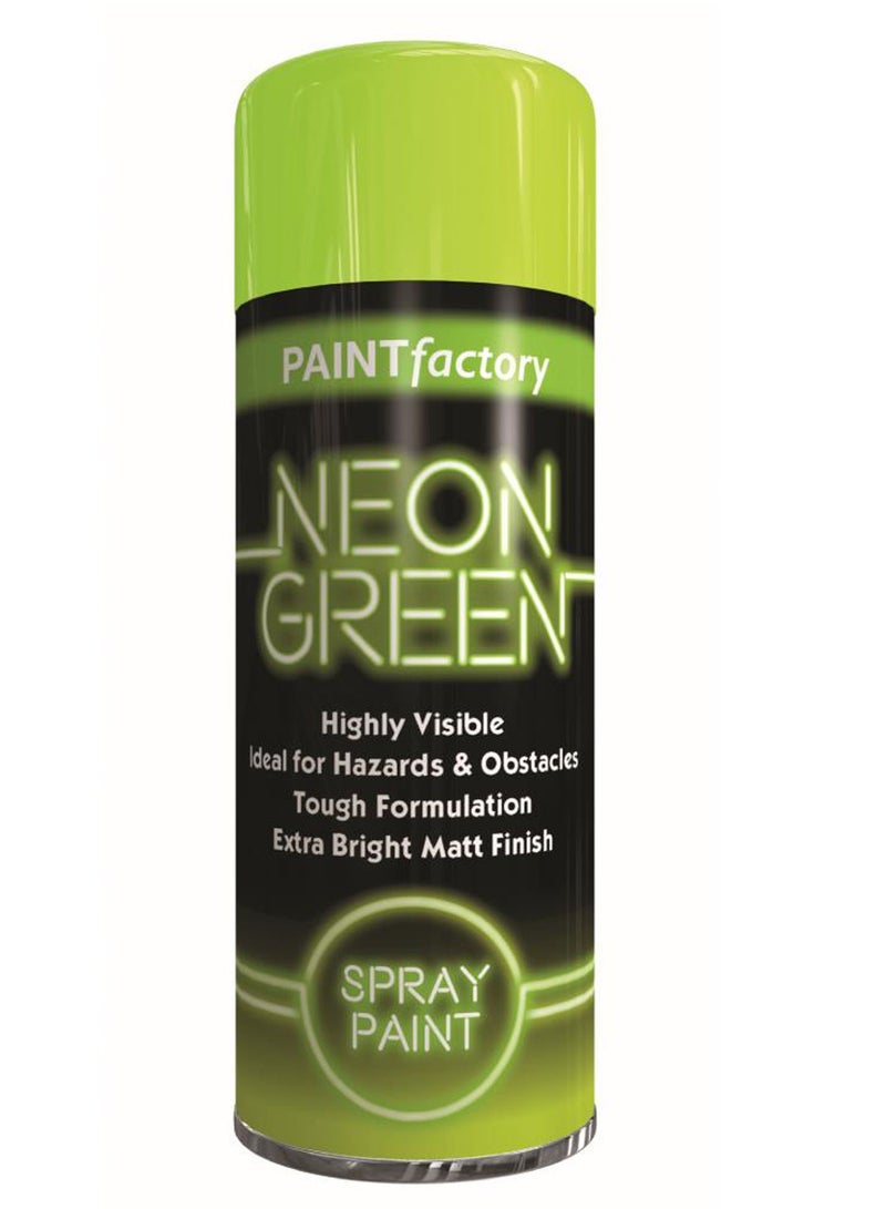 دهان بخاخ نيون عالي الوضوح من مصنع الطلاء – اللون الأخضر ٢٠٠ مل
