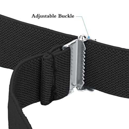 Kajeer Toddlers Kids Boys Mens Suspenders - Y Back Adjustable Strong Clips Synthetic Leather Suspenders (23.6 Inch (7 Months - 3 Years), Black) - Image 4