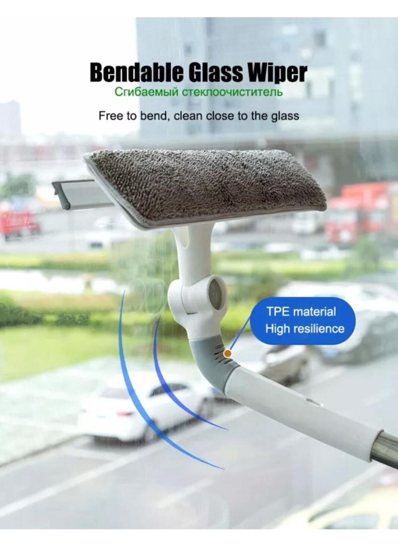 Hansel Glass Cleaning Apparatus with Spare Cloth Bendable Telescopic Window Cleaner  - Image 3