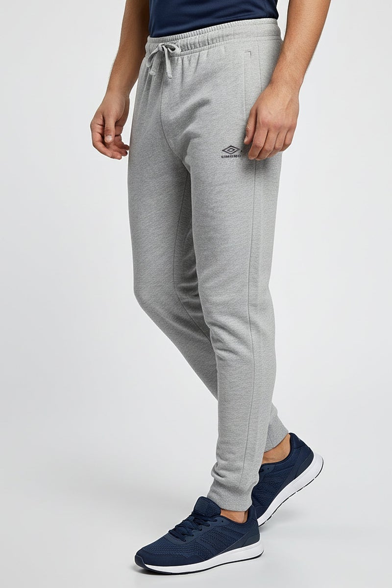 umbro Men Slim Fit Outdoor Sweatpants, Light Grey - Image 3