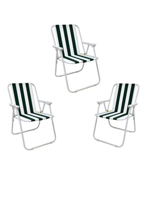 A camping chair set consisting of 3 folding chairs, a picnic chair, a sports chair, an outdoor chair and a garden chair.