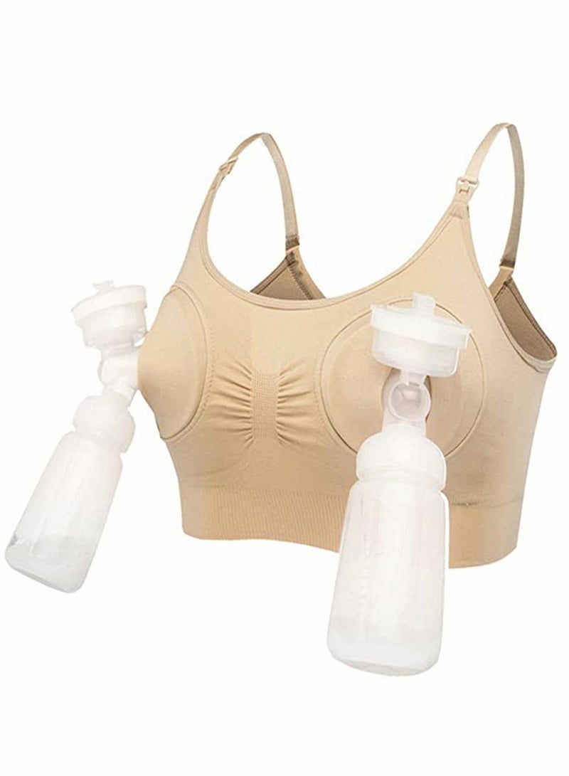 HomarKet Hands Free Pumping Breast-Pump And Adjustable Nursing Bra For Baby Feeding  - Image 1