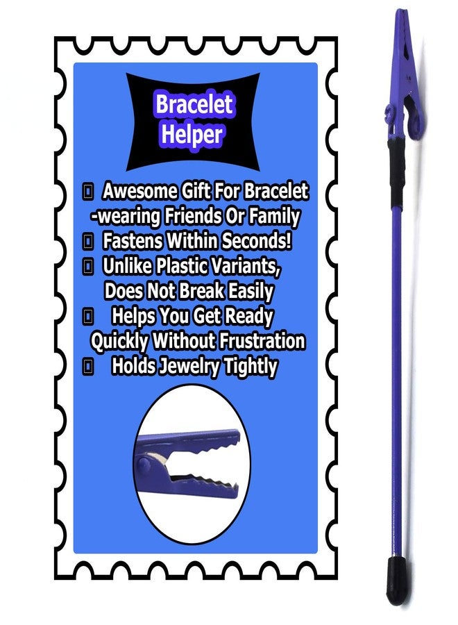 GS Online Purple Bracelet Tool Jewelry Helper- Bracelet Fastener Helper with Watch Clasps & Zipper Pull. Easy Fastener Bracelet Holder by G.S Online Store - Image 4