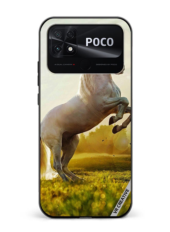 VR CREATIVE Protective Case Cover For Xiaomi Poco C40 Horse Stance Design Multicolour - Image 1