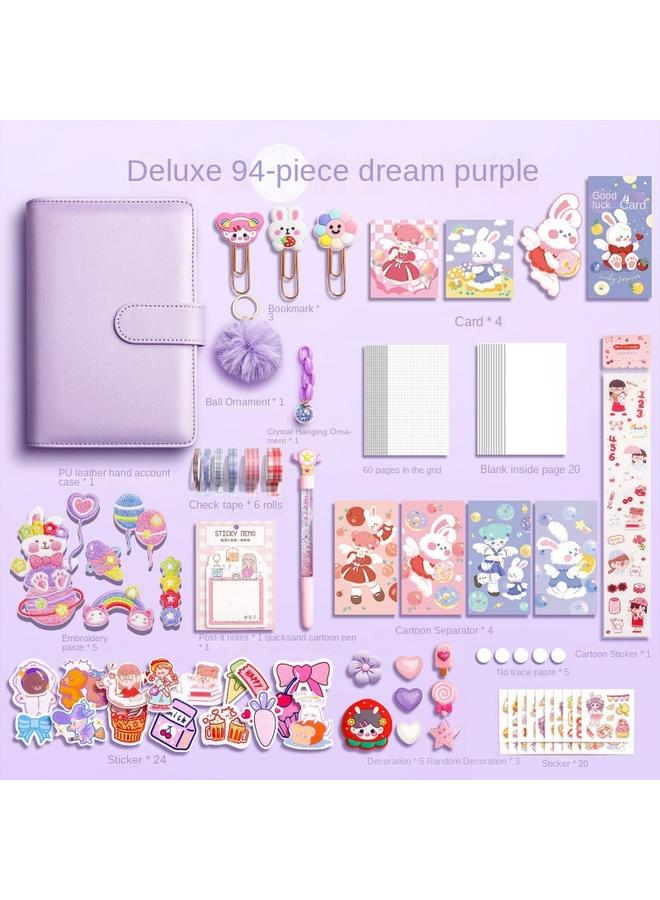 Bluejw Hand Account Gift Box Internet Celebrity Account Book Loose-leaf Removable Cute Girl Pink Large Large Capacity Suit Girl's Hair - Image 1