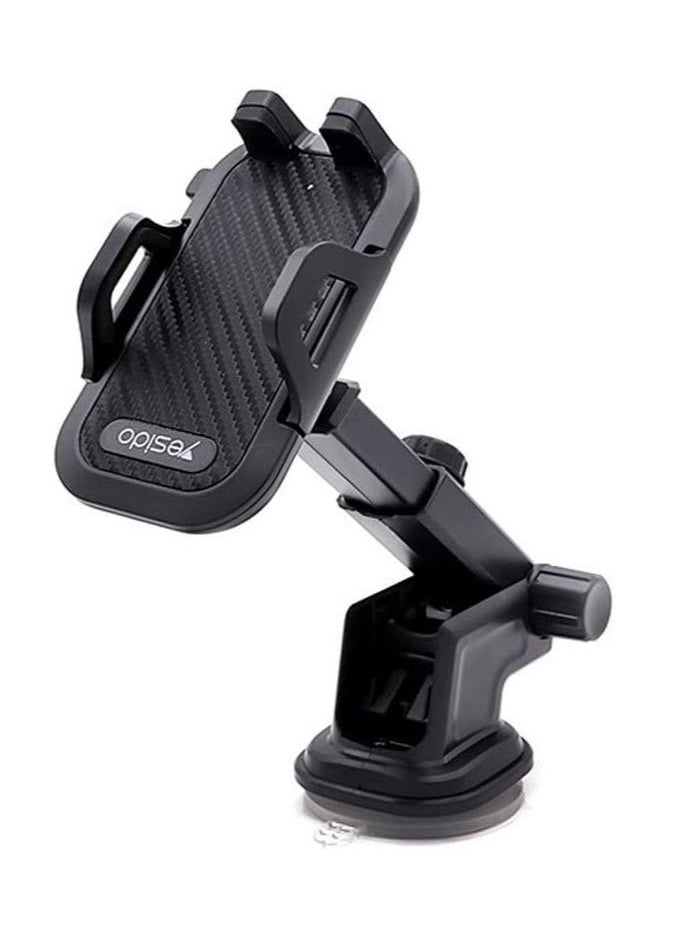 Yesido - Yesido 360 Degree Rotation Free Stretch Automatic Clip Mobile Phone Car Holder, C23 - Image 1