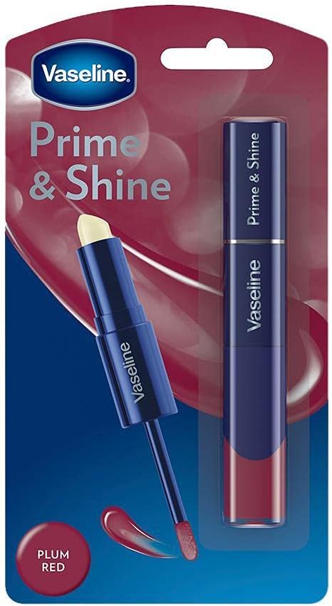 Vaseline Prime Shine Care Colour Dual Benefit Plum Red Lip Blam 35g