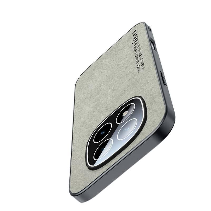 LS Leather Texture Protective Case for Redmi Note 15 with Drop Protection and Full Coverage plus Shockproof plus 360 Rotating Kickstand in Gray - Image 4