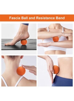 Hihonor 5 in 1 Foam Roller Set,Yoga Roller with Massage Ball and Massage Roller Stick for Deep Tissue Massage, Pain Relief of Back, Legs.Exercise Resistance Bands, Massage Ball and Carry Bag (Orange)  - Image 5
