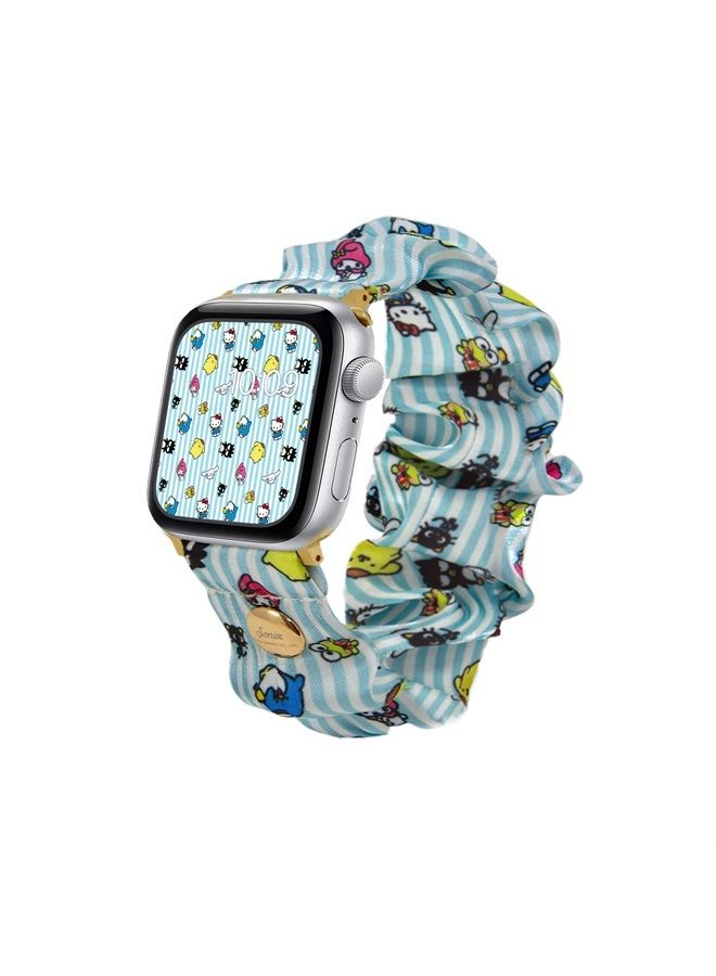 Sonix x Sanrio Scrunchie Watch Band Compatible with ﻿Apple Watch 41mm/40mm/38 mm - Hello Kitty and Friends - Image 1