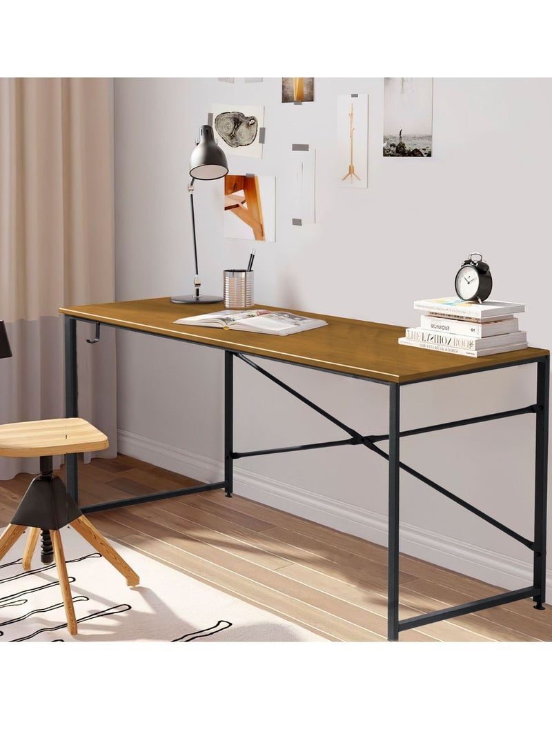 Home Gallery Wooden Brown Office Desk Modern Style 90 cm  - Image 1