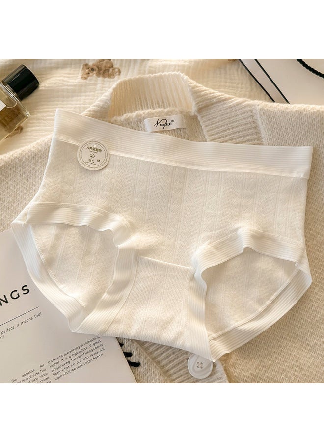 Women's Underwear Autumn New Pure Cotton Antibacterial Crotch Girl Nude Cotton Mid-waist Seamless Women's Triangle Shorts