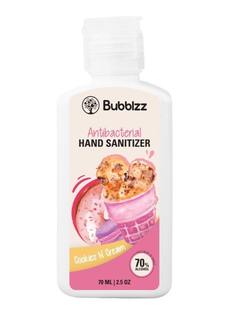 Bubblzz كريم كوكيز ن مطهر لليدين مضاد للبكتيريا - 70 مل 