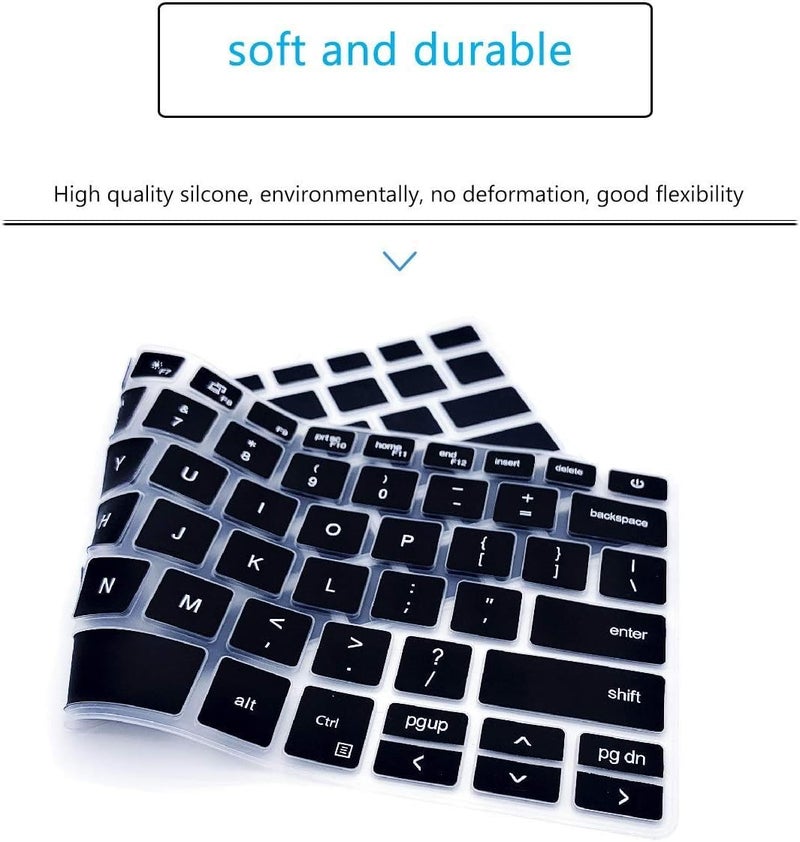 Oaky Keyboard Cover for Dell G15 Series 15.6" Gaming Laptops – Compatible with G15 5510, 5511, 5515, 5520, 5525, 5530, 5535 – Soft Silicone Keyboard Skin Protector - Silicon Black - Image 4