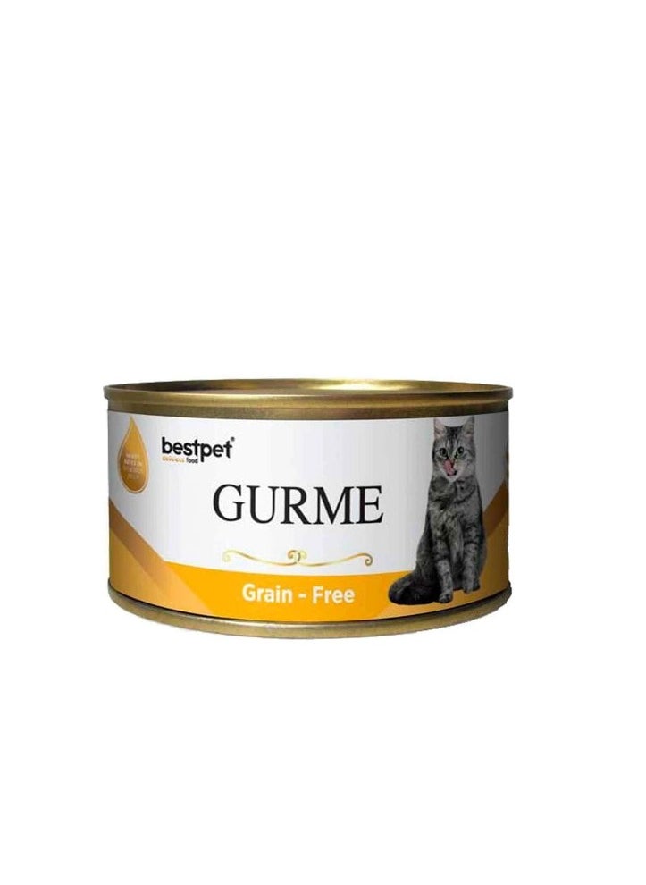 bestpet bestpet Gurme with Beef Grain - Free Adult Cat Wet Food Cans 100 g 