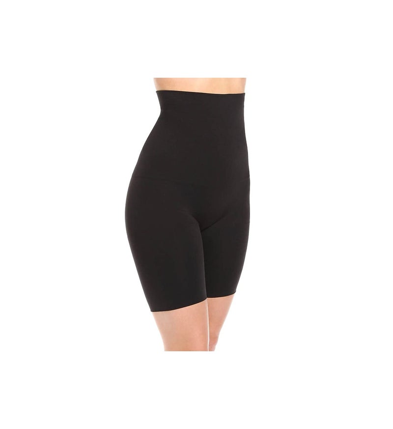 Maidenform womens Waist Slimmer thigh shapewear, Black, Large US - Image 1