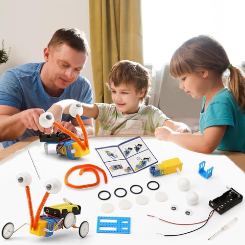 BeAndge 4 Set Bulk Robot Kits for Kids 812 STEM Crafts Robotics Science Projects STEM Toys for Boys Girls Electronics Building Craft Kit Classroom Activities 1st 2nd 3rd Grade 8 9 10 11 12 Year Old - Image 5