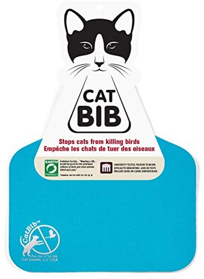 CatBib Bird Saving Cat Collar, Prevent Cats from Catching & Killing Birds, Anti Hunting Colorful Bib to Save Birds & Other Wildlife (Large, Turquoise) - Image 1