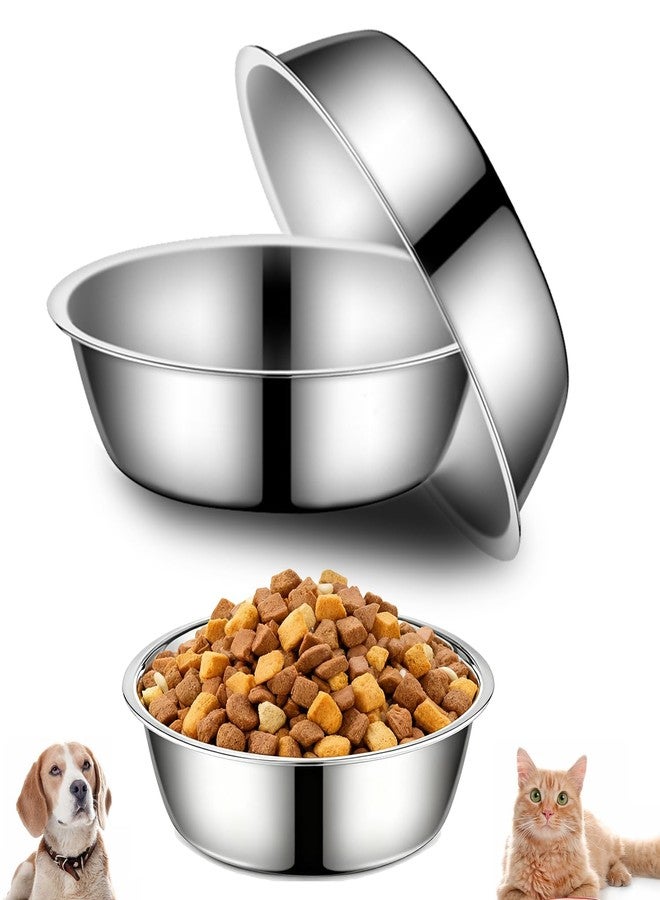 OWOKISO 3 Pack Stainless Steel Dog Bowls, Thickened Large Capacity Pet Food & Water Dishes for Small Medium Large Dogs, Dishwasher Safe (8.6 Inch) - Image 1