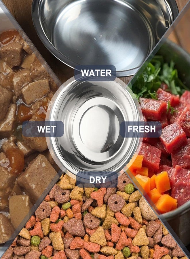OWOKISO 3 Pack Stainless Steel Dog Bowls, Thickened Large Capacity Pet Food & Water Dishes for Small Medium Large Dogs, Dishwasher Safe (8.6 Inch) - Image 5