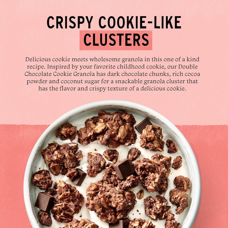 Purely Elizabeth Double Chocolate Cookie Granola - Gluten-Free, Non-GMO, 11oz Bag - Image 4