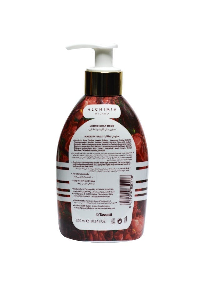 Alchimia Natural Antibacterial Liquid Soap Rose 300ML| Gentle Protection with Timeless Floral Freshness | Hand Wash | Germ Protection & Deep Cleansing | Moisturizing Formula - Image 2