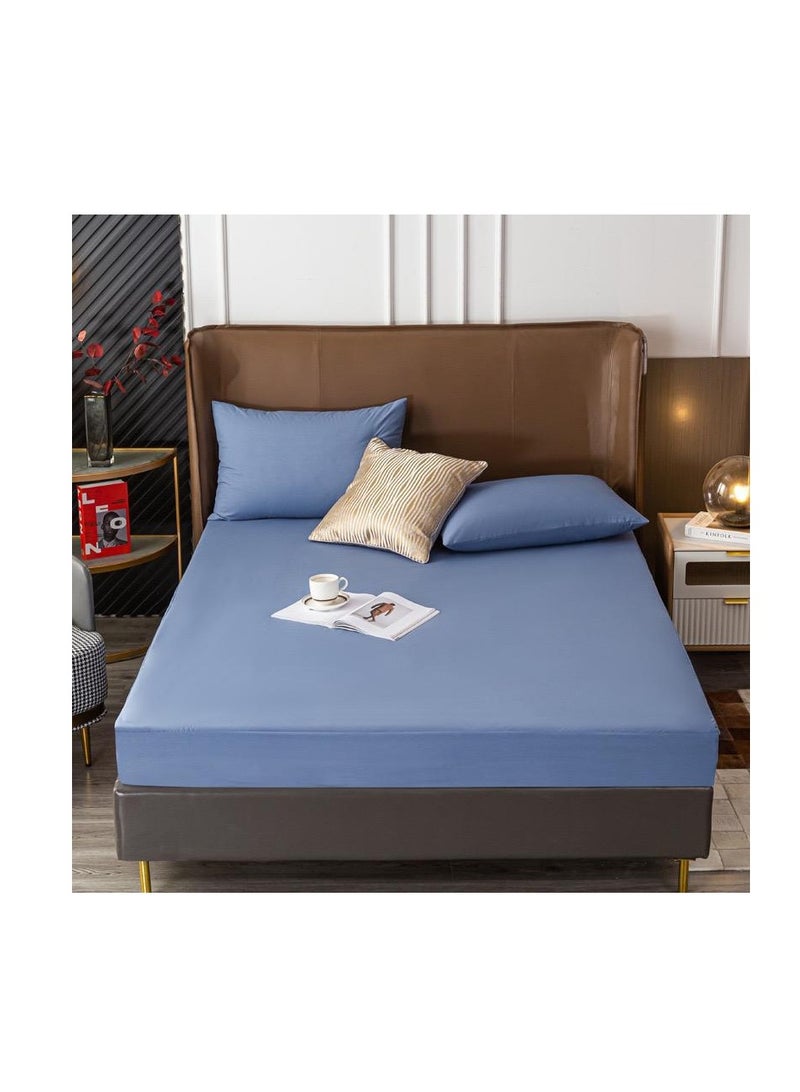 BAIG Hotel Luxury Extra Soft Bed Sheets King Size, Waterproof Fitted Sheet, Mattress Protector Anti-Slip Bed Sheet Cover Bedroom for Elderly and Children 