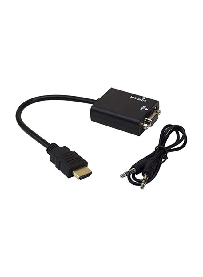 NIBEMINENT 1080P HDMI Male To VGA Female HD Video Converter Cable Adapter For PC Black - Image 1